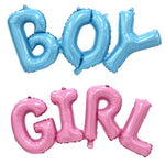 Set Baloane din Folie Metalizată, Flippy, Model Scris Boy, 38x95 cm, Tematica Baby Shower, Baloane Party, Ambalaj