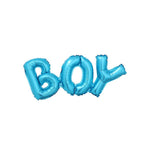 Set Baloane din Folie Metalizată, Flippy, Model Scris Boy, 38x95 cm, Tematica Baby Shower, Baloane Party, Ambalaj