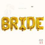 Set Baloane din Folie Metalizata, Flippy, Model Scris Bride, Litere de 100 cm, Tema Iubire, Baloane Party, Ambalaj