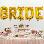 Set Baloane din Folie Metalizata, Flippy, Model Scris Bride, Litere de 40 cm, Tema Iubire, Baloane Party, Ambalaj