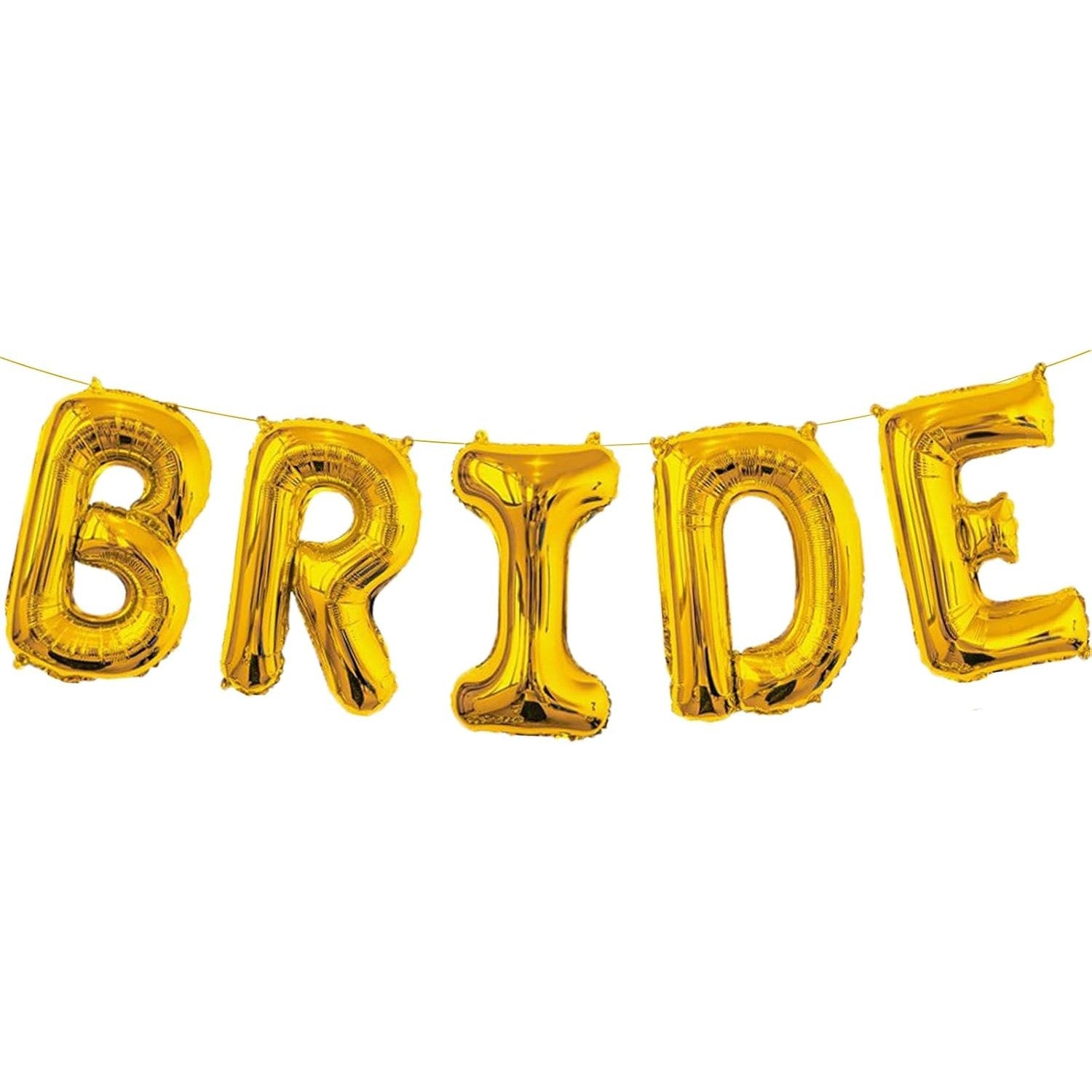 Set Baloane din Folie Metalizata, Flippy, Model Scris Bride, Litere de 40 cm, Tema Iubire, Baloane Party, Ambalaj