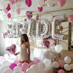Set Baloane din Folie Metalizata, Flippy, Model Scris Bride, Litere de 40 cm, Tema Iubire, Baloane Party, Ambalaj