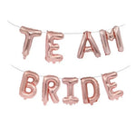 Set Baloane din Folie Metalizata, Flippy, Model Team Bride, Litere de 40 cm, Tema Iubire, Baloane Party, Ambalaj