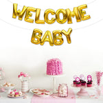 Set Baloane din Folie Metalizata, Flippy, Model Welcome Baby, Litere de 40 cm, Baloane Party, Ambalaj Individual, Pai,