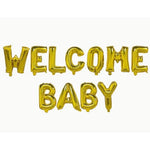 Set Baloane din Folie Metalizata, Flippy, Model Welcome Baby, Litere de 40 cm, Baloane Party, Ambalaj Individual, Pai,