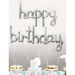 Set Baloane din Folie Metalizată, Flippy, Model Happy Birthday, 45x85 cm, 45x124cm, Baloane Party, Ambalaj Individual,
