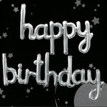 Set Baloane din Folie Metalizată, Flippy, Model Happy Birthday, 45x85 cm, 45x124cm, Baloane Party, Ambalaj Individual,