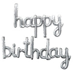 Set Baloane din Folie Metalizată, Flippy, Model Happy Birthday, 45x85 cm, 45x124cm, Baloane Party, Ambalaj Individual,