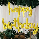 Set Baloane din Folie Metalizată, Flippy, Model Happy Birthday, 45x85 cm, 45x124cm, Baloane Party, Ambalaj Individual,