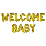 Set Baloane din Folie Metalizata, Flippy, Model Welcome Baby, Litere de 40 cm, Baloane Party, Ambalaj Individual, Pai,