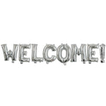 Set Baloane din Folie Metalizata, Flippy, Model WELCOME!, Litere de 40 cm, Baloane Party, Ambalaj Individual, Pai