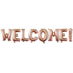 Set Baloane din Folie Metalizata, Flippy, Model WELCOME!, Litere de 40 cm, Baloane Party, Ambalaj Individual, Pai