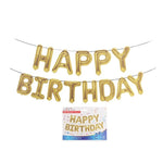Set baloane folie Flippy, Happy Birthday, 40 cm, auriu