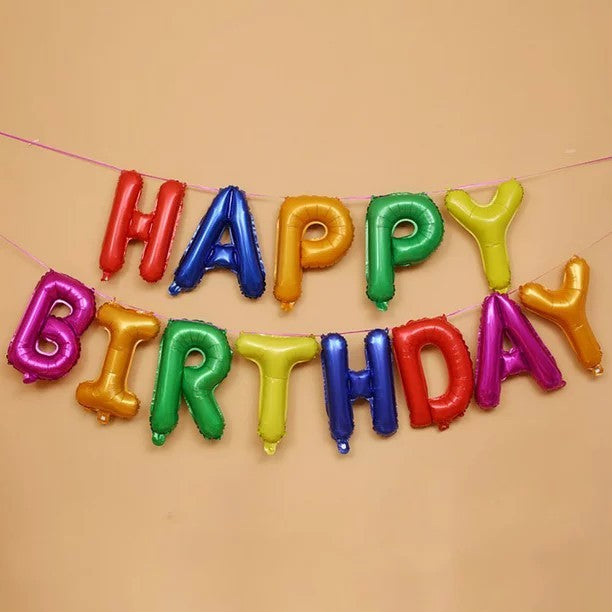 Set baloane folie Flippy, Happy Birthday, 40 cm, multicolor