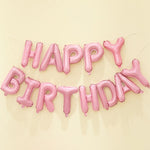 Set baloane folie Flippy, Happy Birthday, 40 cm, roz deschis