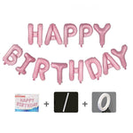 Set baloane folie Flippy, Happy Birthday, 40 cm, roz deschis
