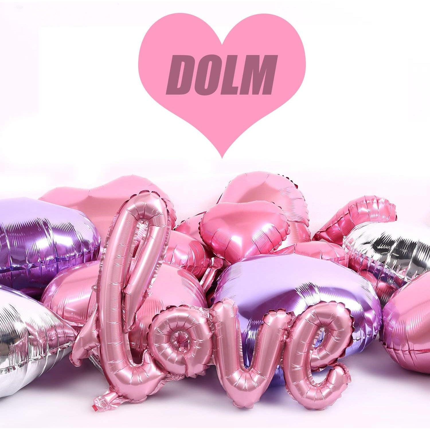 Balon din Folie Metalizata, Flippy, Model Love scris de mana, 102x65 cm, Tematica Ziua Îndrăgostiților, Ambalaj