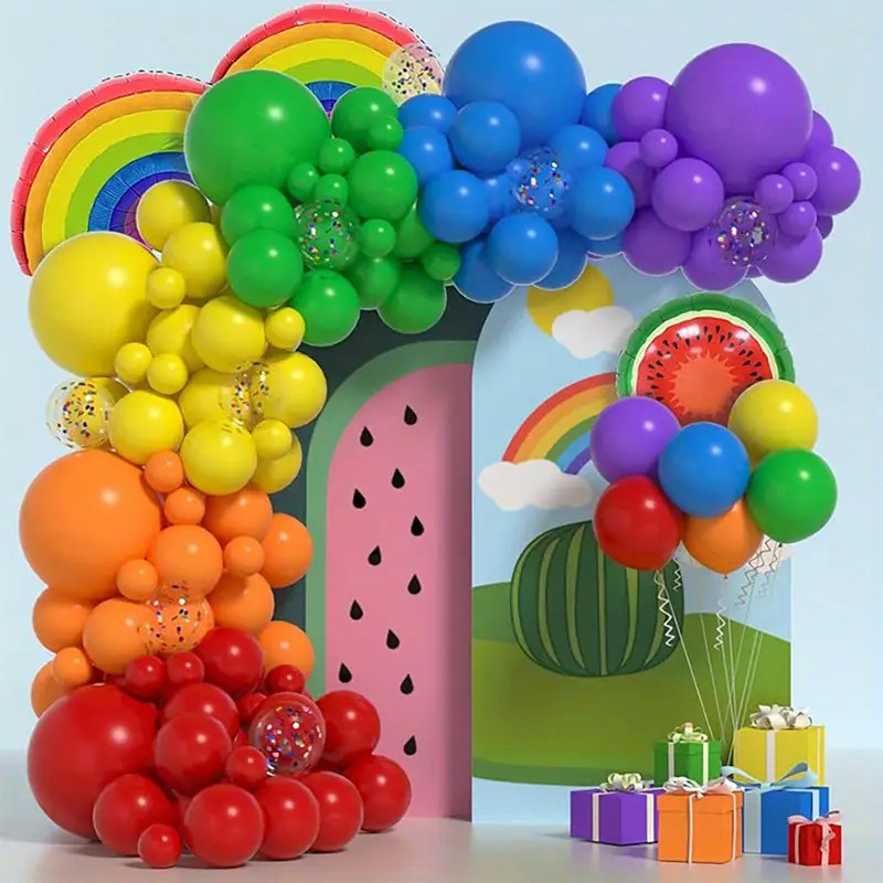 Baloane decorative pentru PETRECERE, Flippy, Arcada Set MIX din 107 baloane, pentru Evenimente, Aniversari, Model