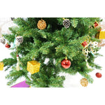 Set brad artificial de Craciun si elemente decorative, nins, decorat cu conuri pin, pentru interior/exterior, inaltime