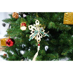 Set brad artificial de Craciun si elemente decorative, nins, decorat cu conuri pin, pentru interior/exterior, inaltime