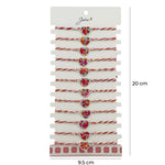 Bratara Martisor pentru Dama, Jolie, Model Inima Colorata, Set 12 bucati, Pandativ Argintiu din Inox cu Elemente