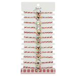 Bratara Martisor pentru Dama, Jolie, Model Potcoava Multicolora, Set 12 bucati, Pandativ Argintiu din Inox cu Elemente