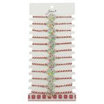 Bratara Martisor pentru Dama, Jolie, Model Luna cu Stele, Set 12 bucati, Pandativ Argintiu din Inox cu Elemente