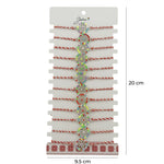 Bratara Martisor pentru Dama, Jolie, Model Floaricica in Cerc, Set 12 bucati, Pandativ Argintiu din Inox cu Elemente