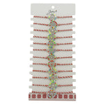 Bratara Martisor pentru Dama, Jolie, Model Floaricica in Cerc, Set 12 bucati, Pandativ Argintiu din Inox cu Elemente