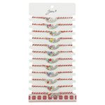 Bratara Martisor pentru Dama, Jolie, Model Inima LOVE, Set 12 bucati, Pandativ Argintiu din Inox cu Elemente