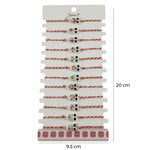 Bratara Martisor pentru Dama, Jolie, Model Bufnita, Set 12 bucati, Pandativ Argintiu din Inox cu Elemente Multicolore,
