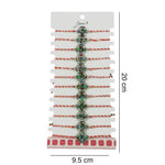 Bratara Martisor pentru Dama, Jolie, Model Floare, Set 12 bucati, Pandativ Argintiu din Inox cu Snur Alb-Rosu Ajustabil