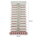 Bratara Martisor pentru Dama, Jolie, Model Copac Multicolor, Set 12 bucati, Pandativ Argintiu din Inox cu Elemente