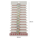 Bratara Martisor pentru Dama, Jolie, Model Copac, Set 12 bucati, Pandativ Argintiu din Inox cu Elemente Multicolore,