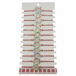 Bratara Martisor pentru Dama, Jolie, Model Copac, Set 12 bucati, Pandativ Argintiu din Inox cu Elemente Multicolore,