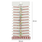 Bratara Martisor pentru Dama, Jolie, Model Floare, Set 12 bucati, Pandativ Argintiu din Inox cu Elemente Multicolore,