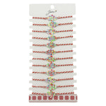 Bratara Martisor pentru Dama, Jolie, Model Floare, Set 12 bucati, Pandativ Argintiu din Inox cu Elemente Multicolore,