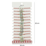 Bratara Martisor pentru Dama, Jolie, Model Fluture Multicolor, Set 12 bucati, Pandativ Argintiu din Inox cu Elemente