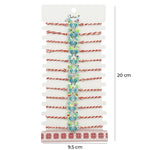 Bratara Martisor pentru Dama, Jolie, Model Fluturas Multicolor, Set 12 bucati, Pandativ Argintiu din Inox cu Elemente