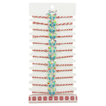 Bratara Martisor pentru Dama, Jolie, Model Fluturas Multicolor, Set 12 bucati, Pandativ Argintiu din Inox cu Elemente