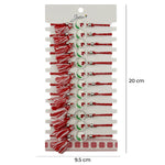 Martisor Bratara cu Ciucure pentru Dama, Jolie, Model Floare Alba, Set 12 bucati, Pandativ din Inox, Snur Reglabil,