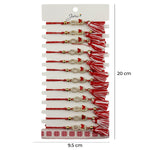 Martisor Bratara cu Ciucure pentru Dama, Jolie, Model Infinit cu Fluture, Set 12 bucati, Pandativ din Inox cu Pietre,