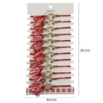 Martisor Bratara cu Ciucure pentru Dama, Jolie, Model Potcoava Buburuza, Set 12 bucati, Pandativ din Inox cu Pietre,