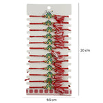Martisor Bratara cu Ciucure pentru Dama, Jolie, Model Copacul Vietii, Set 12 bucati, Pandativ din Inox, Snur Reglabil,