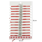 Martisor Bratara Impletita cu Pandantiv din Inox, Jolie, pentru Dama, Set 12 bucati, Snur Rosu Textil, Dimensiune