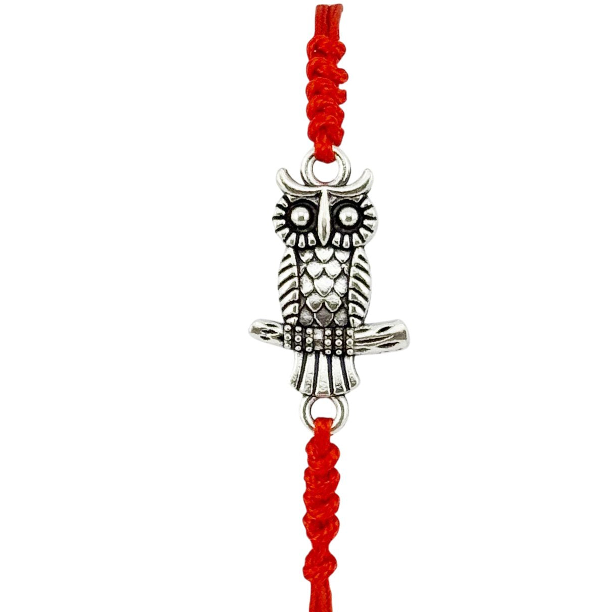 Martisor Bratara Impletita cu Pandantiv din Inox, Jolie, pentru Dama, Set 12 bucati, Snur Rosu Textil, Dimensiune