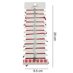 Bratara Martisor pentru Dama, Jolie, Model Inger, Set 12 bucati, Pandativ Argintiu din Inox cu Snur Rosu Ajustabil
