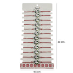 Bratara Martisor pentru Dama, Jolie, Model Rotund cu Ghiocel, Set 12 bucati, Pandativ din Aliaj cu Print Traditional,