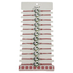 Bratara Martisor pentru Dama, Jolie, Model Rotund cu Ghiocel, Set 12 bucati, Pandativ din Aliaj cu Print Traditional,