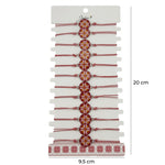 Bratara Martisor pentru Dama, Jolie, Model Rotund Port Traditional, Set 12 bucati, Pandativ din Aliaj cu Print